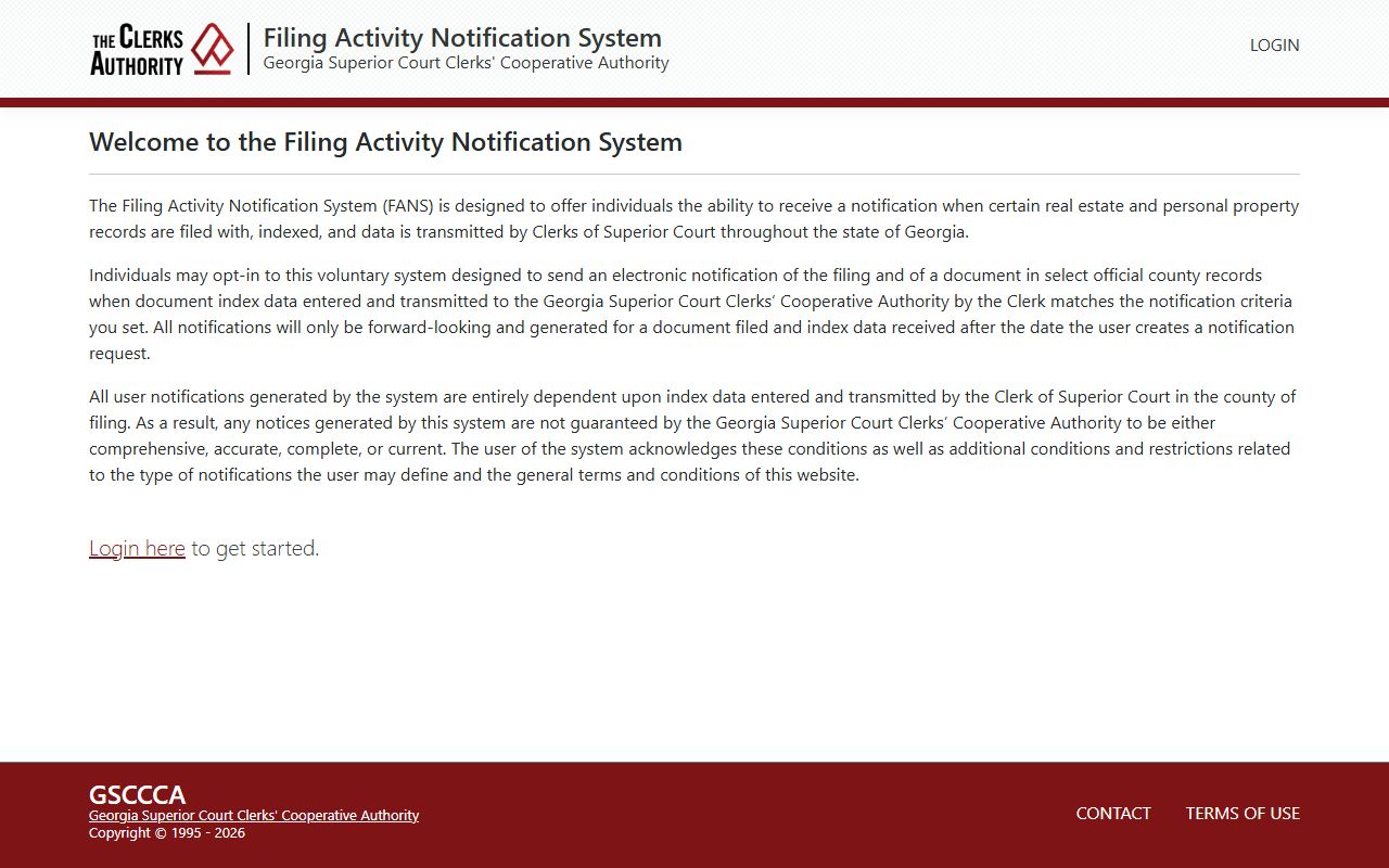 GSCCCA FANS filing activity notification system for Polk County property record alerts