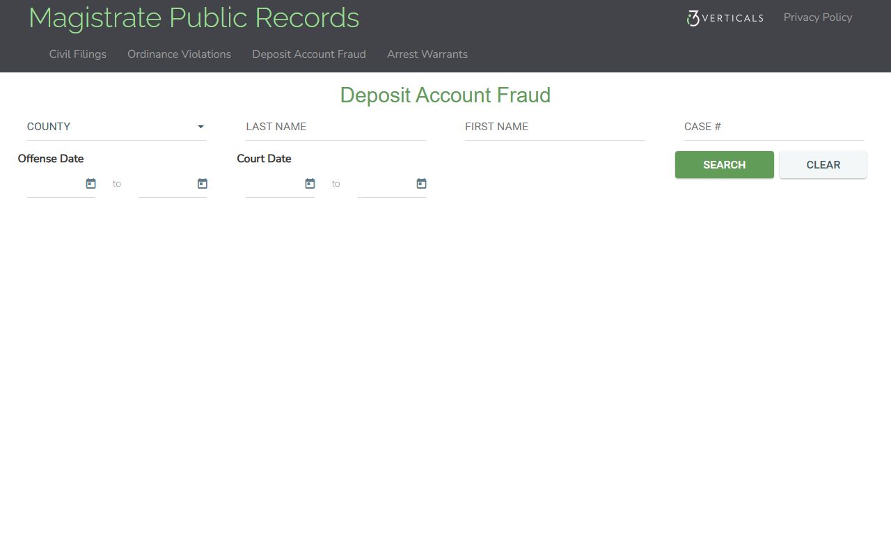 Polk County court records deposit account fraud search