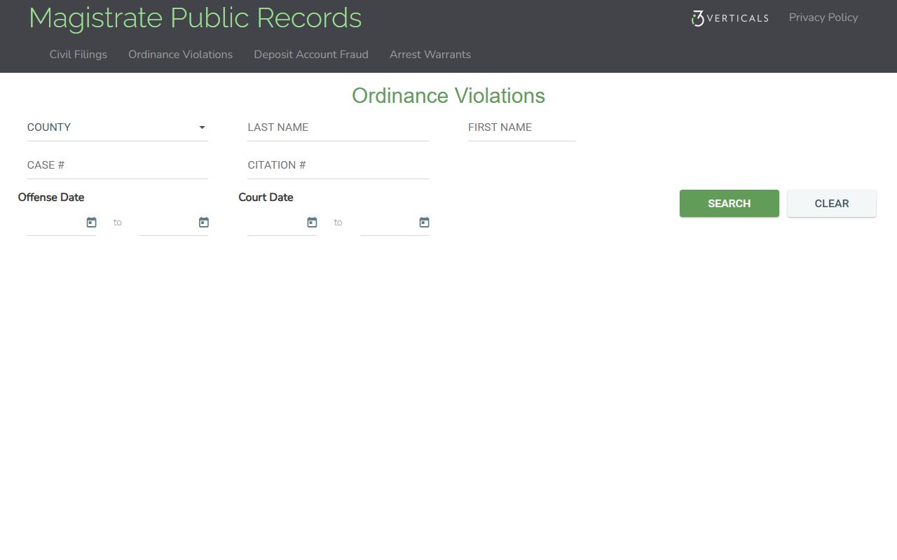 Polk County court records magistrate ordinance violation search