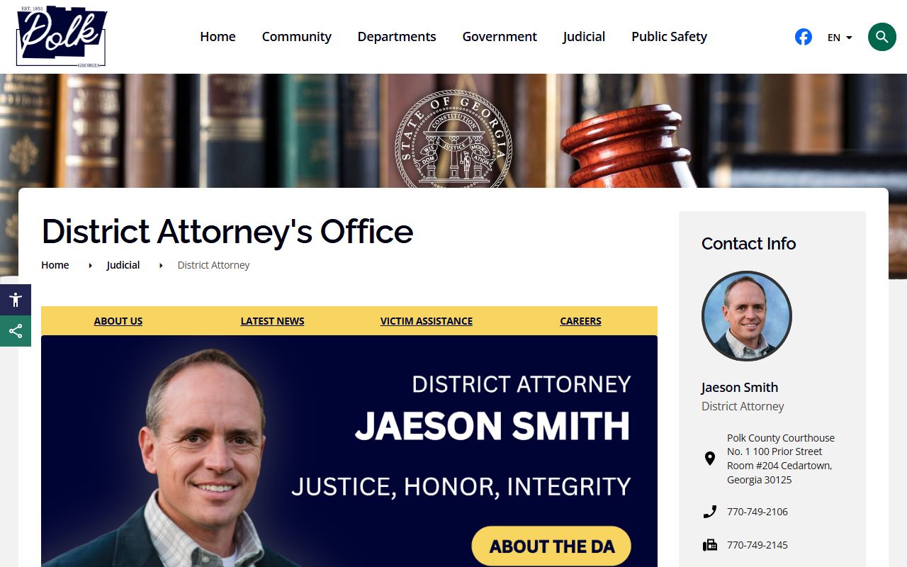 Polk County criminal court records Tallapoosa Judicial Circuit District Attorney page