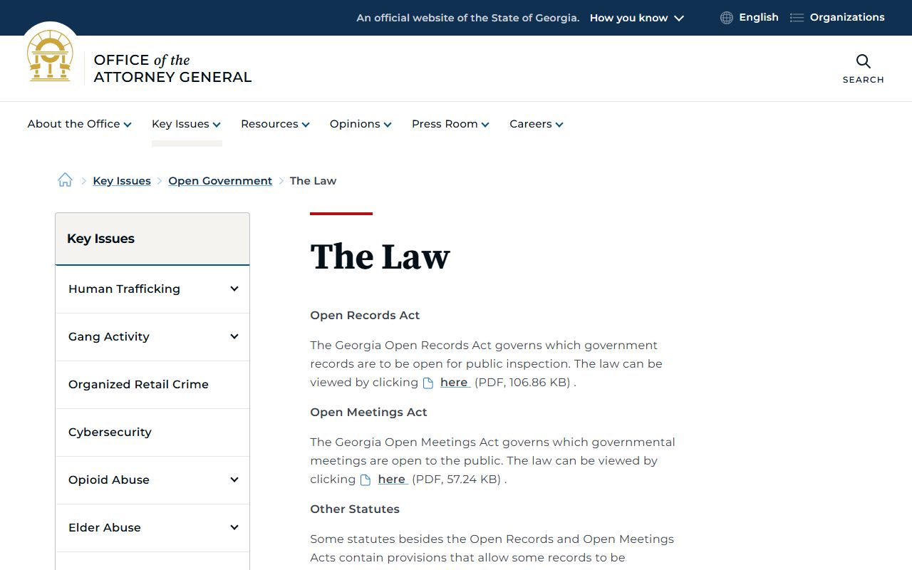 Polk County court records Georgia open government law reference