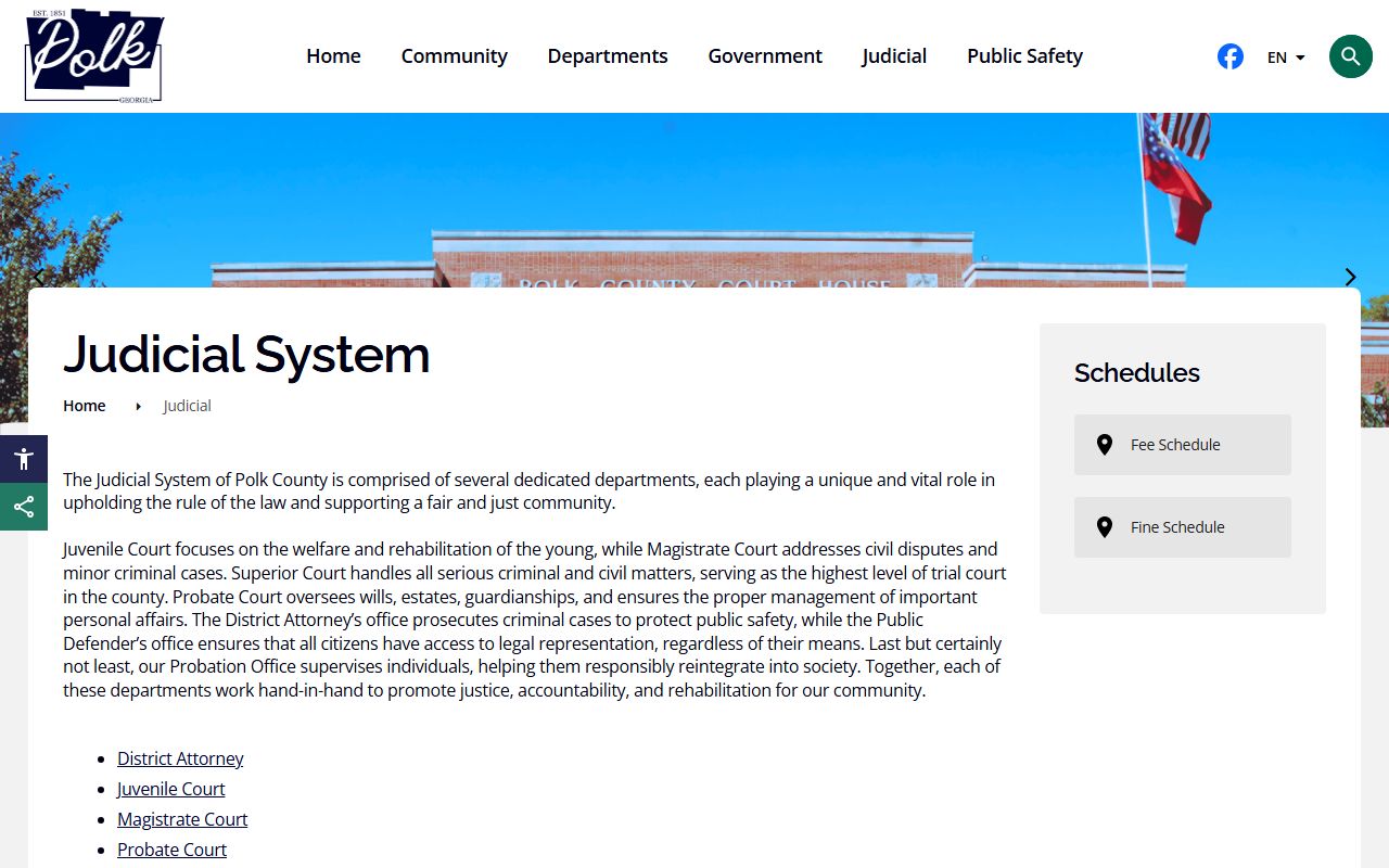 Polk County court records judicial system overview