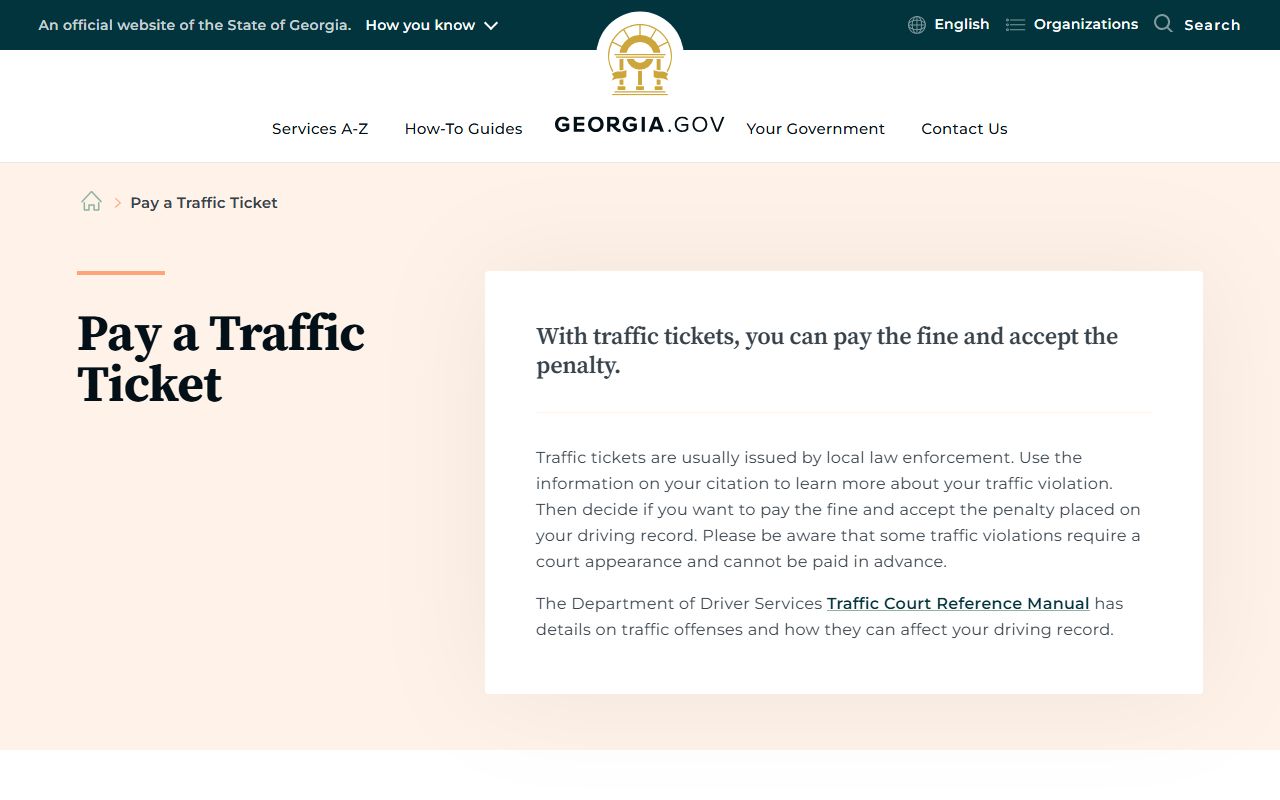 Polk County traffic court records Georgia.gov traffic ticket payment guidance