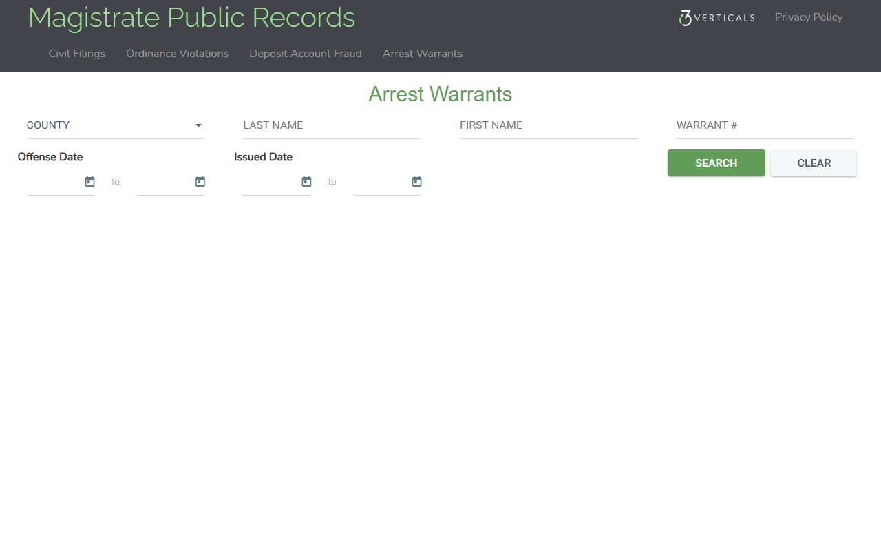 Polk County warrant records Georgia Magistrate arrest warrant search portal